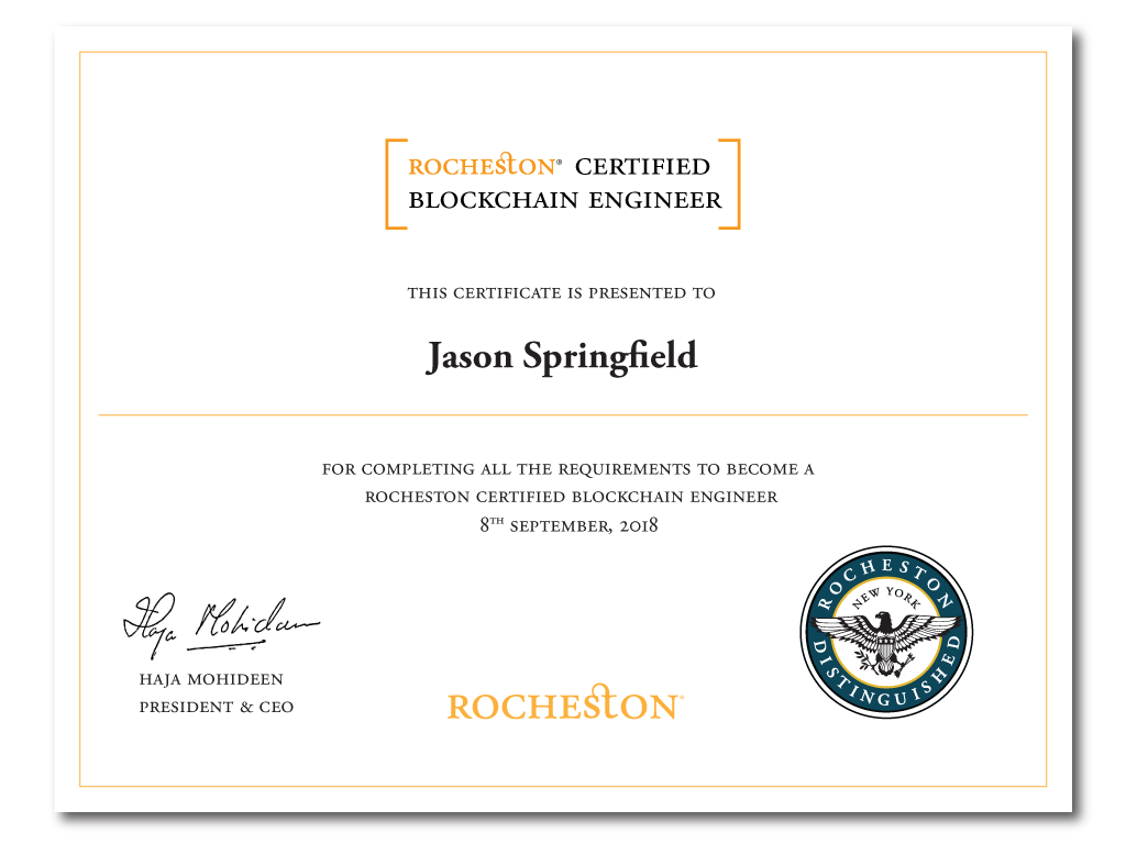 Rocheston Certified Blockchain Engineer
