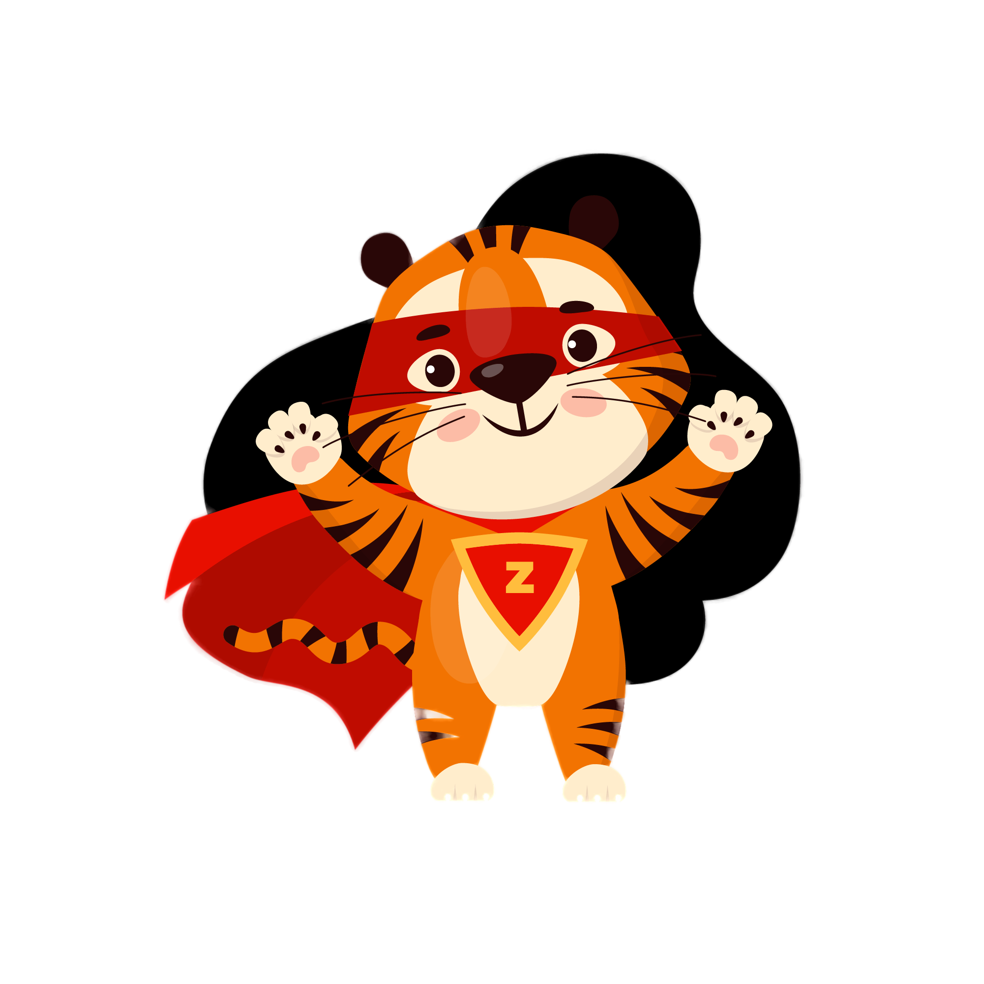 Rajah the Tiger mascot for Zelc